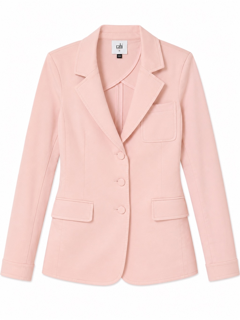 CAbi Soft Pink Women's Tailored Blazer